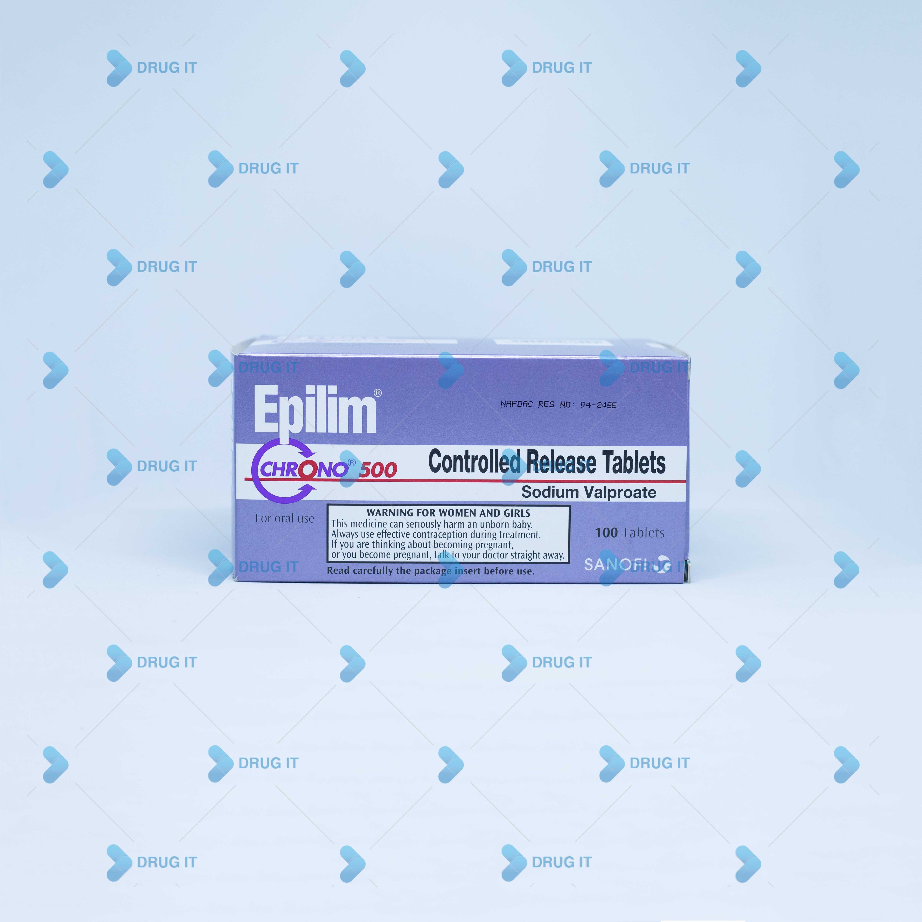 Epilim Chrono 500mg Tablet (100 Tablets) | FR